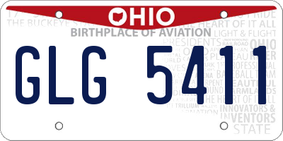 OH license plate GLG5411