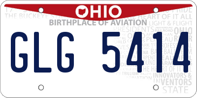 OH license plate GLG5414