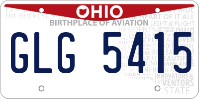 OH license plate GLG5415