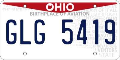 OH license plate GLG5419
