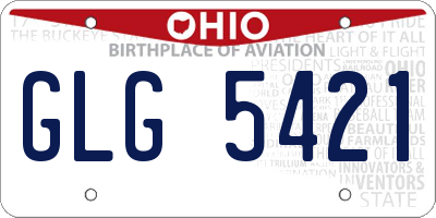 OH license plate GLG5421