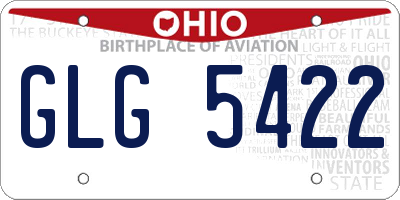 OH license plate GLG5422
