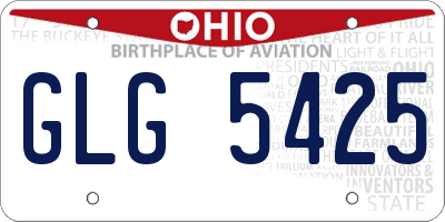 OH license plate GLG5425
