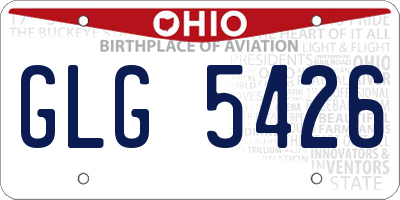 OH license plate GLG5426