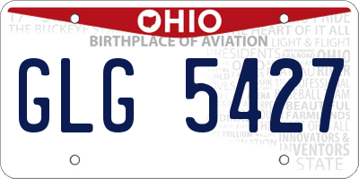 OH license plate GLG5427