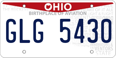 OH license plate GLG5430