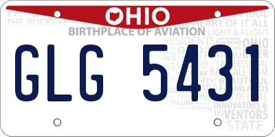 OH license plate GLG5431