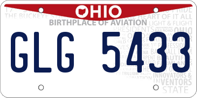 OH license plate GLG5433
