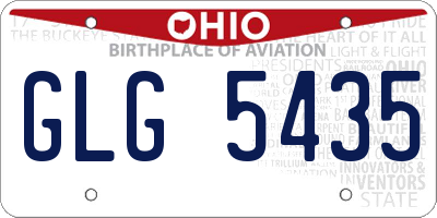 OH license plate GLG5435