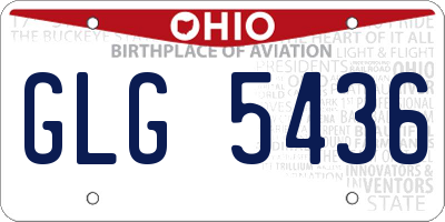 OH license plate GLG5436