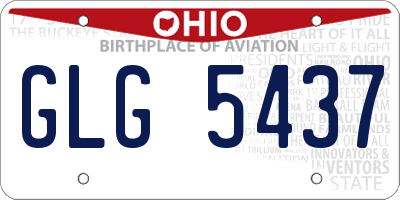 OH license plate GLG5437
