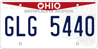 OH license plate GLG5440
