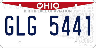 OH license plate GLG5441