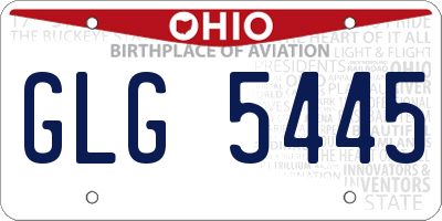 OH license plate GLG5445