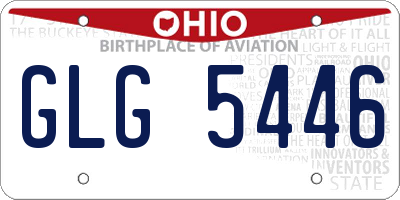 OH license plate GLG5446