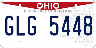 OH license plate GLG5448
