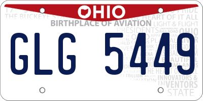 OH license plate GLG5449