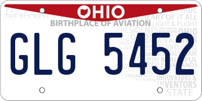 OH license plate GLG5452