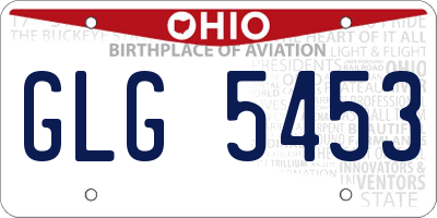 OH license plate GLG5453