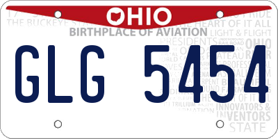OH license plate GLG5454
