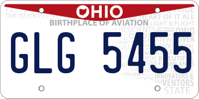 OH license plate GLG5455