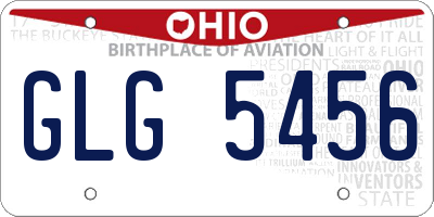 OH license plate GLG5456