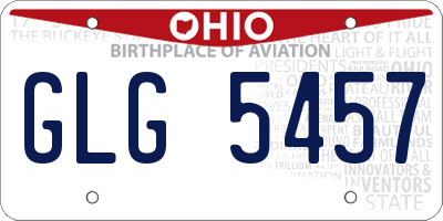 OH license plate GLG5457