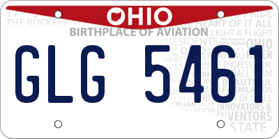 OH license plate GLG5461