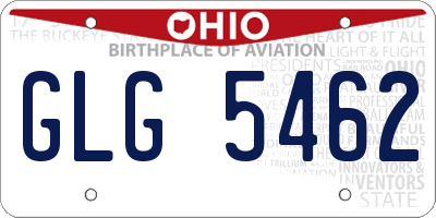 OH license plate GLG5462