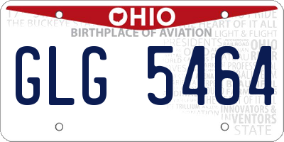 OH license plate GLG5464