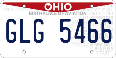 OH license plate GLG5466