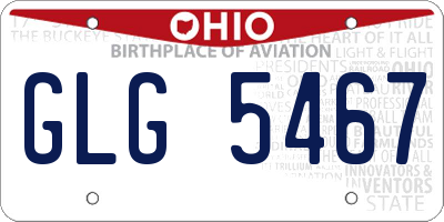OH license plate GLG5467