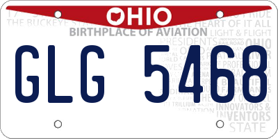 OH license plate GLG5468