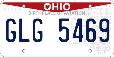 OH license plate GLG5469