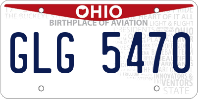 OH license plate GLG5470