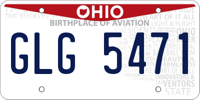 OH license plate GLG5471