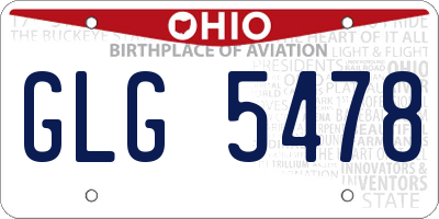 OH license plate GLG5478