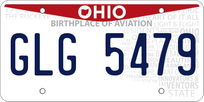 OH license plate GLG5479