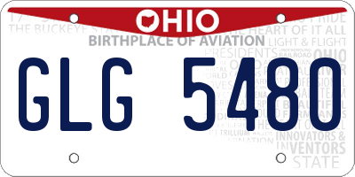 OH license plate GLG5480