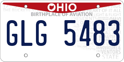 OH license plate GLG5483