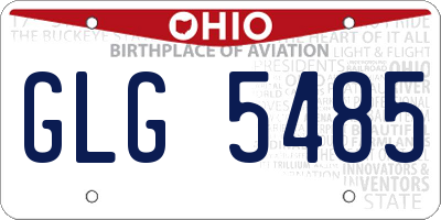 OH license plate GLG5485
