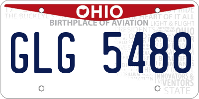 OH license plate GLG5488