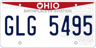OH license plate GLG5495