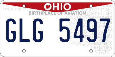 OH license plate GLG5497