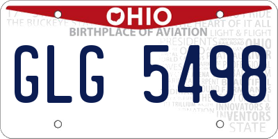 OH license plate GLG5498