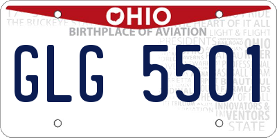 OH license plate GLG5501