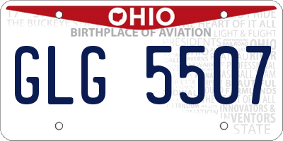 OH license plate GLG5507