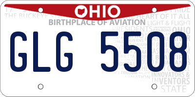OH license plate GLG5508