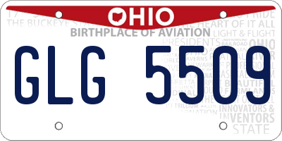 OH license plate GLG5509