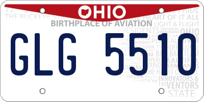 OH license plate GLG5510